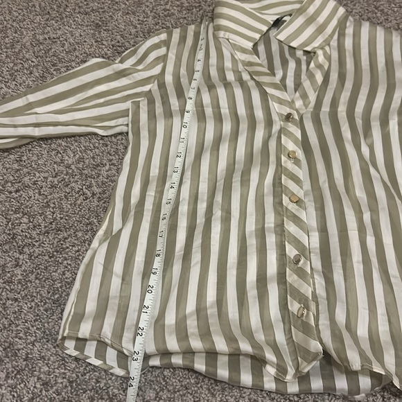 ZARA FLOWY STRIPED SHIRT - Picture 7 of 9